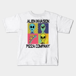 Alien Invasion Pizza Company Kids T-Shirt